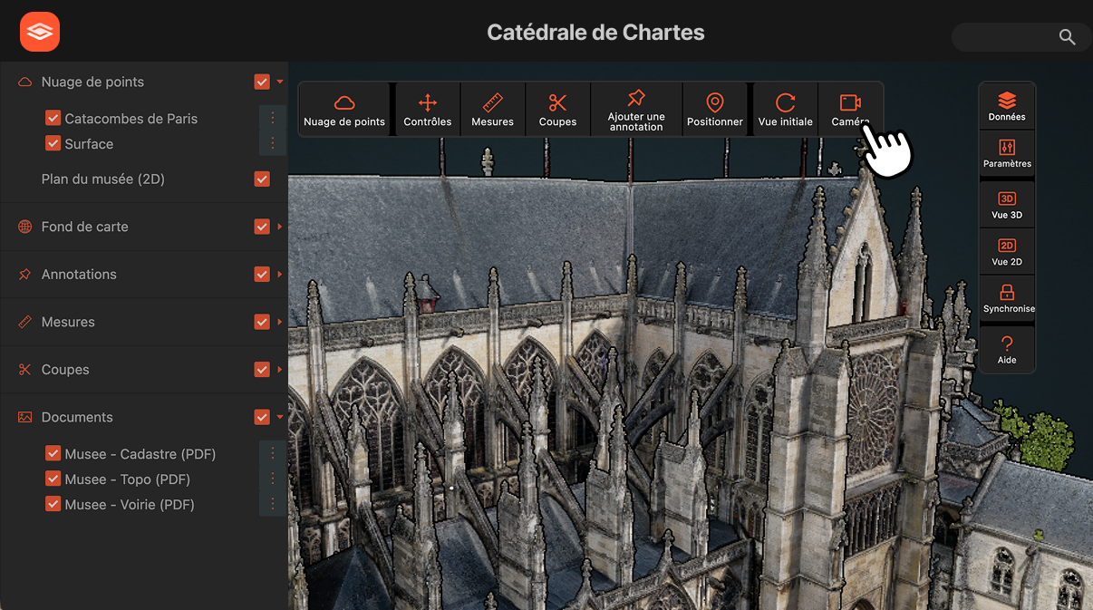 Interface View4Sight - Cathédrale de Chartes